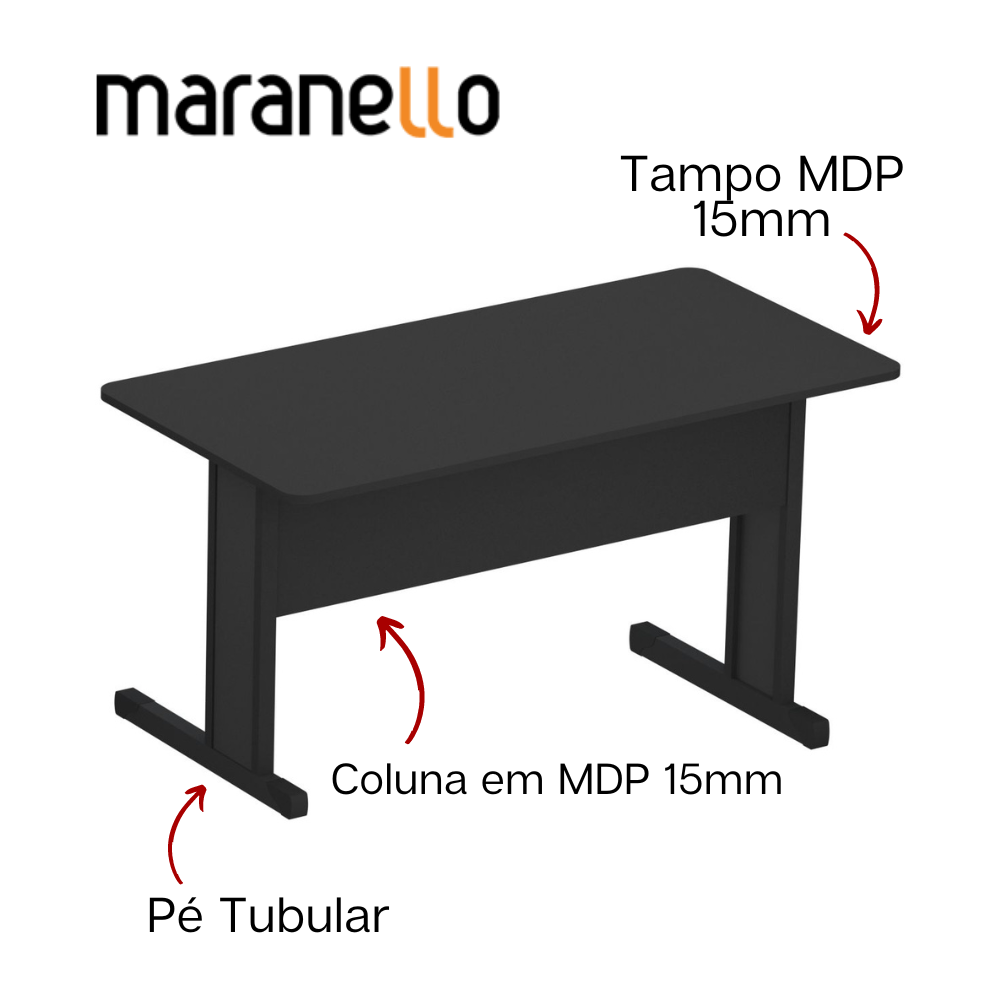 MESA ESCRITÓRIO RETANGULAR 1000MM MARANELLO M15